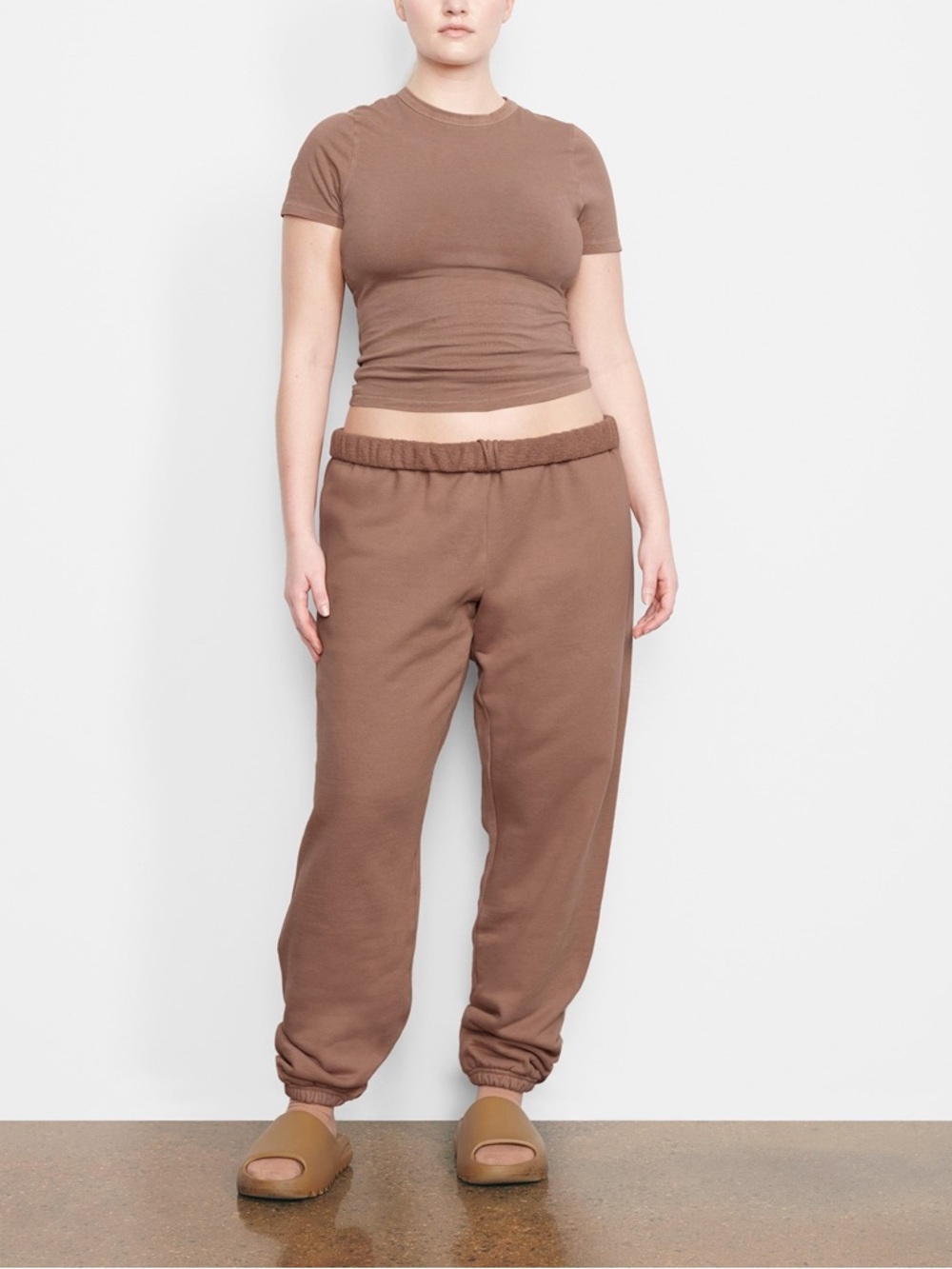 Skims • Cotton fleece classic jogger pant - brown